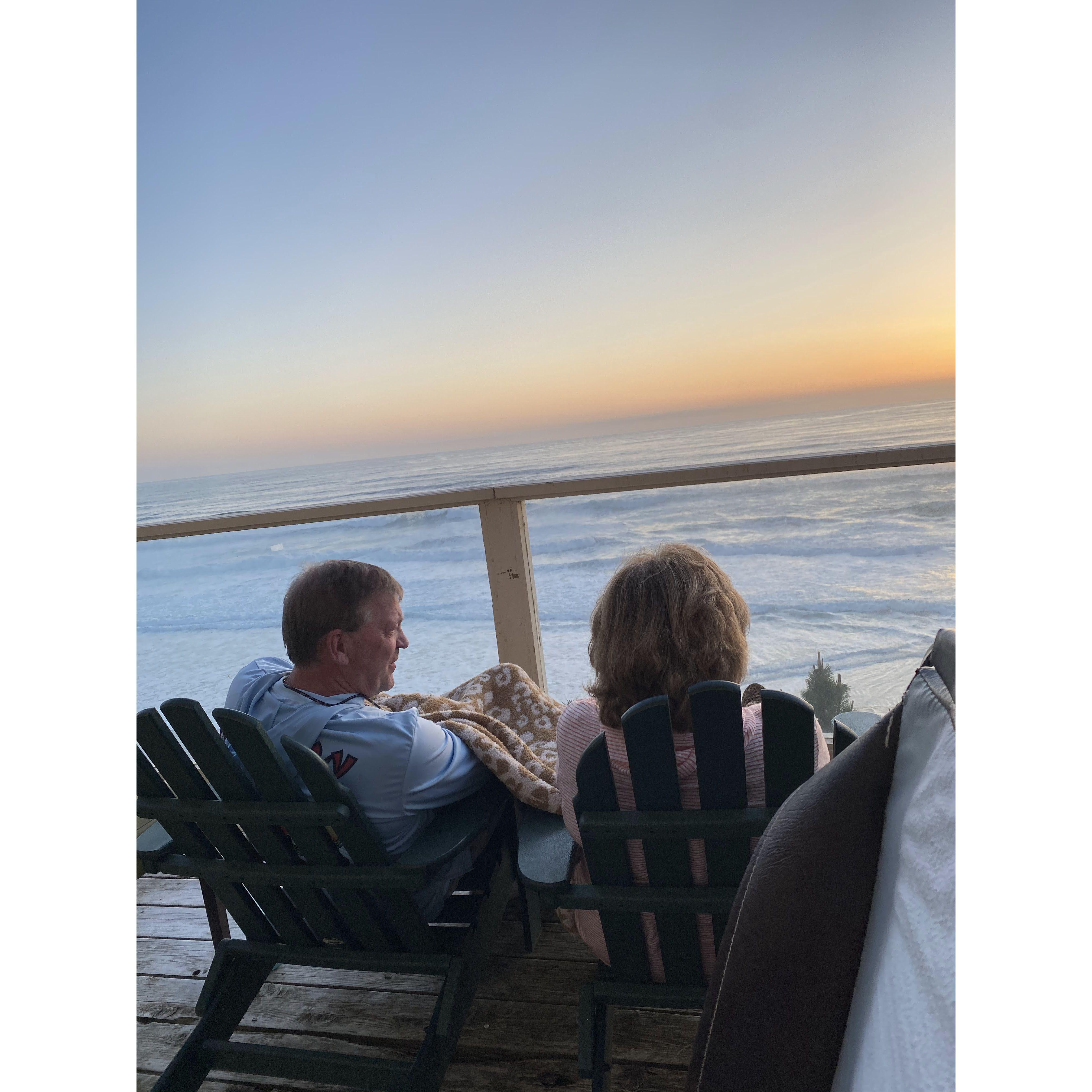Mama and Daddy, Engagement Weekend at Lincoln City, OR