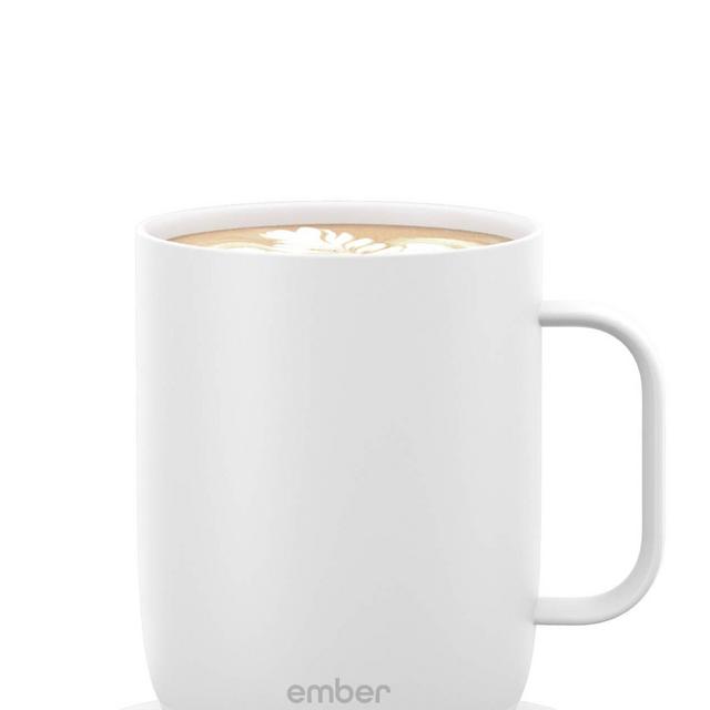 Ember Temperature Control Smart Mug 2, 14 oz, White, 80 min. Battery Life - App Controlled Heated Coffee Mug - Improved Design