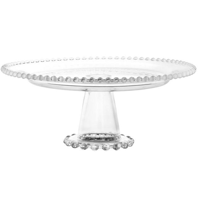 Gibson Home Sereno 12in Glass Pedestal Cake Stand