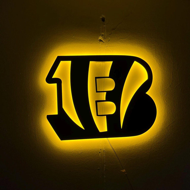 Cincinnati Bengals LED Wall Art | NFL Man Cave Decor
