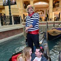 Us riding the gondola at the Venetian in Vegas just before the big question...