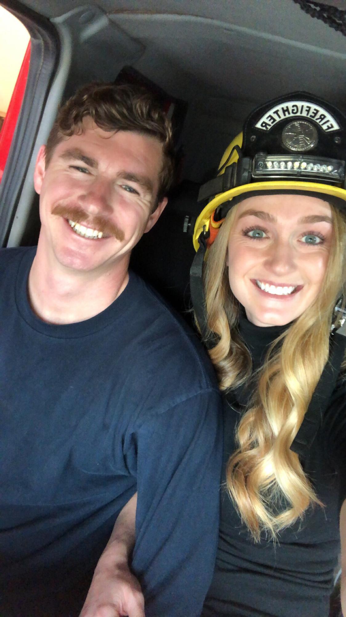 First Christmas together at the fire station.