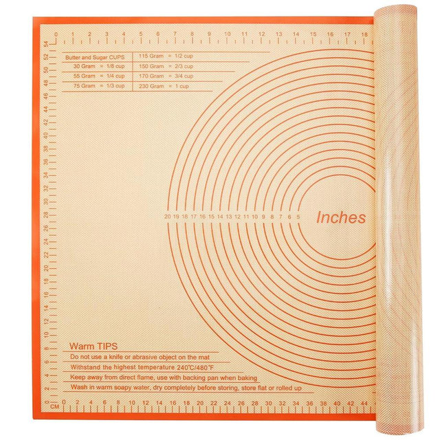 Silicone Pastry Mat 36x24 Inch Nonstick Baking Mat Perfect for Dough Mat, Pastry Board, Dough Rolling Mat, Kneading Board, Pie Crust Mat, Fondant Mat, Pasta/Pizza Mat, Kitchen Counter Mat