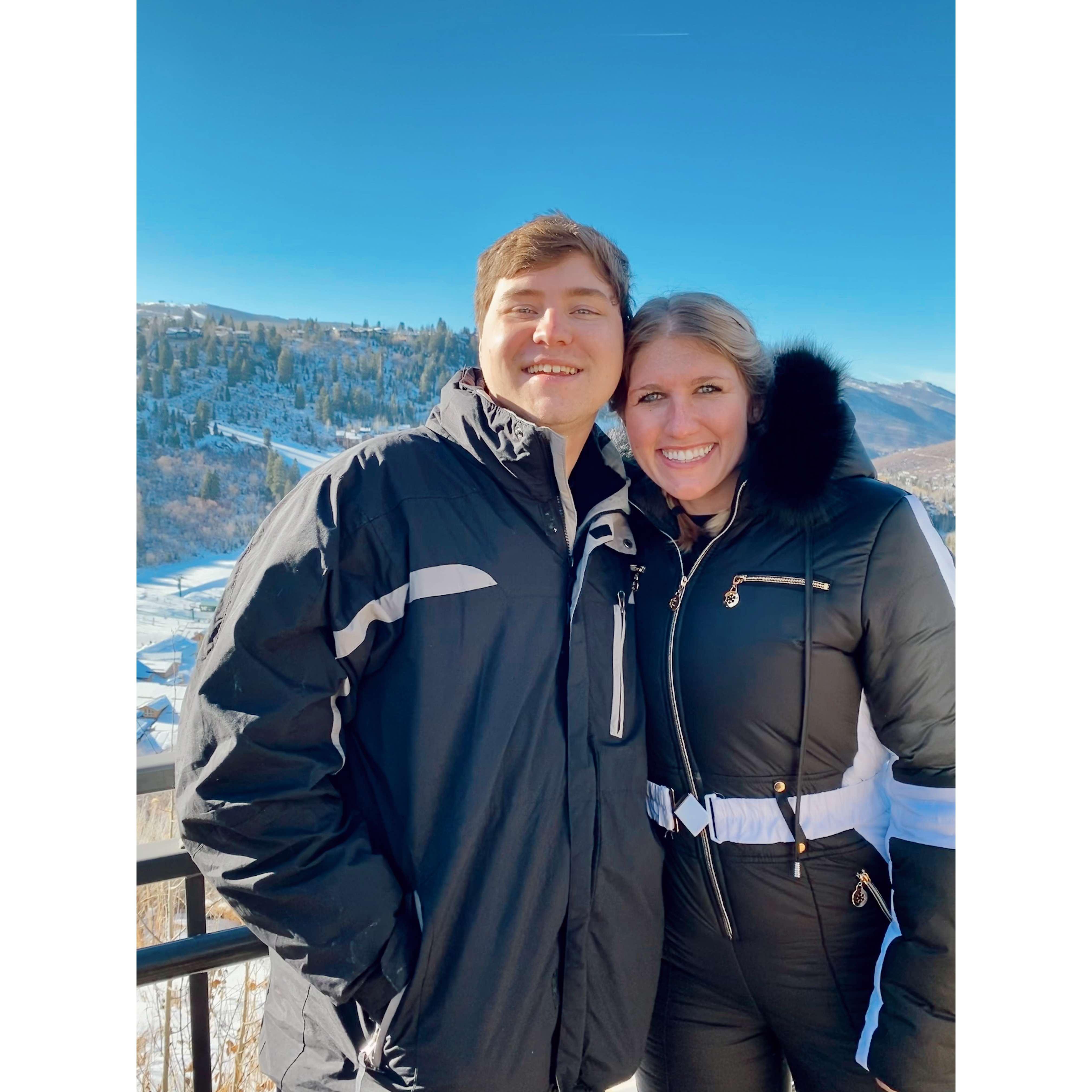 Our first ski trip together and where he proposed 1 year later