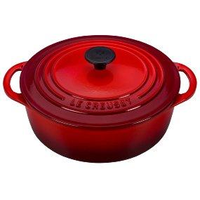 Le Creuset Shallow Dutch French Oven, 2.75 quart, Cerise