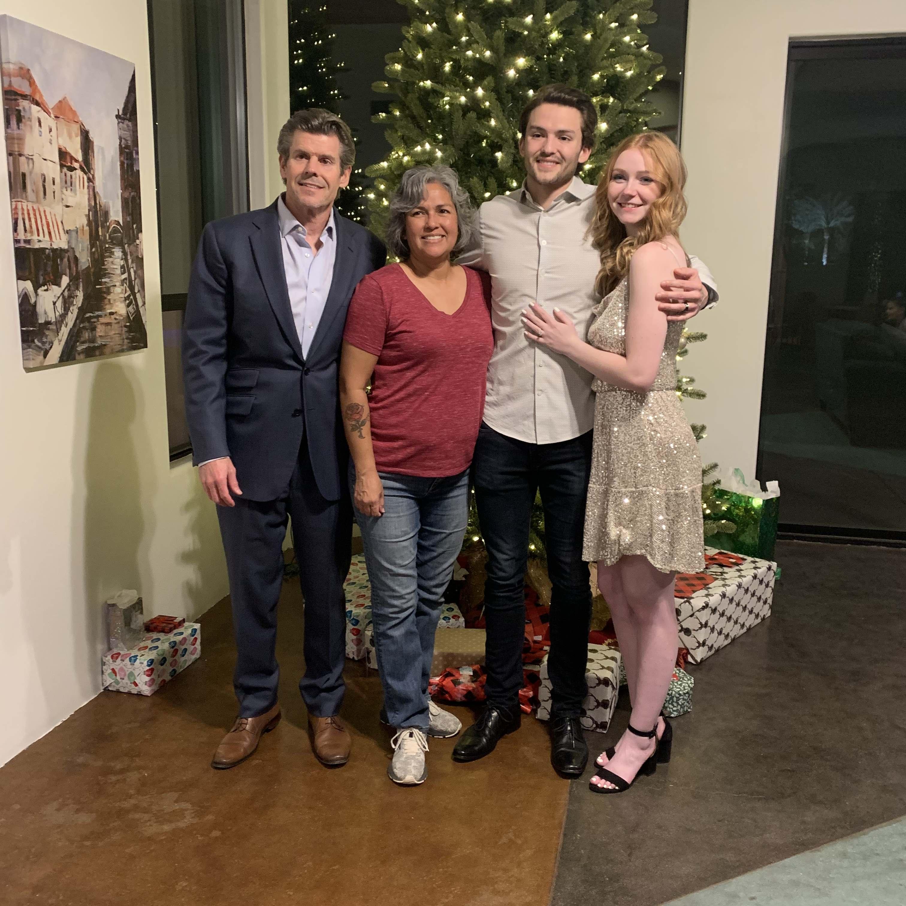 Right before we left for our engagement dinner at Mastro's. Funny story - Tristan was going to propose at Mastro's this night, but he said the night before had just felt right.