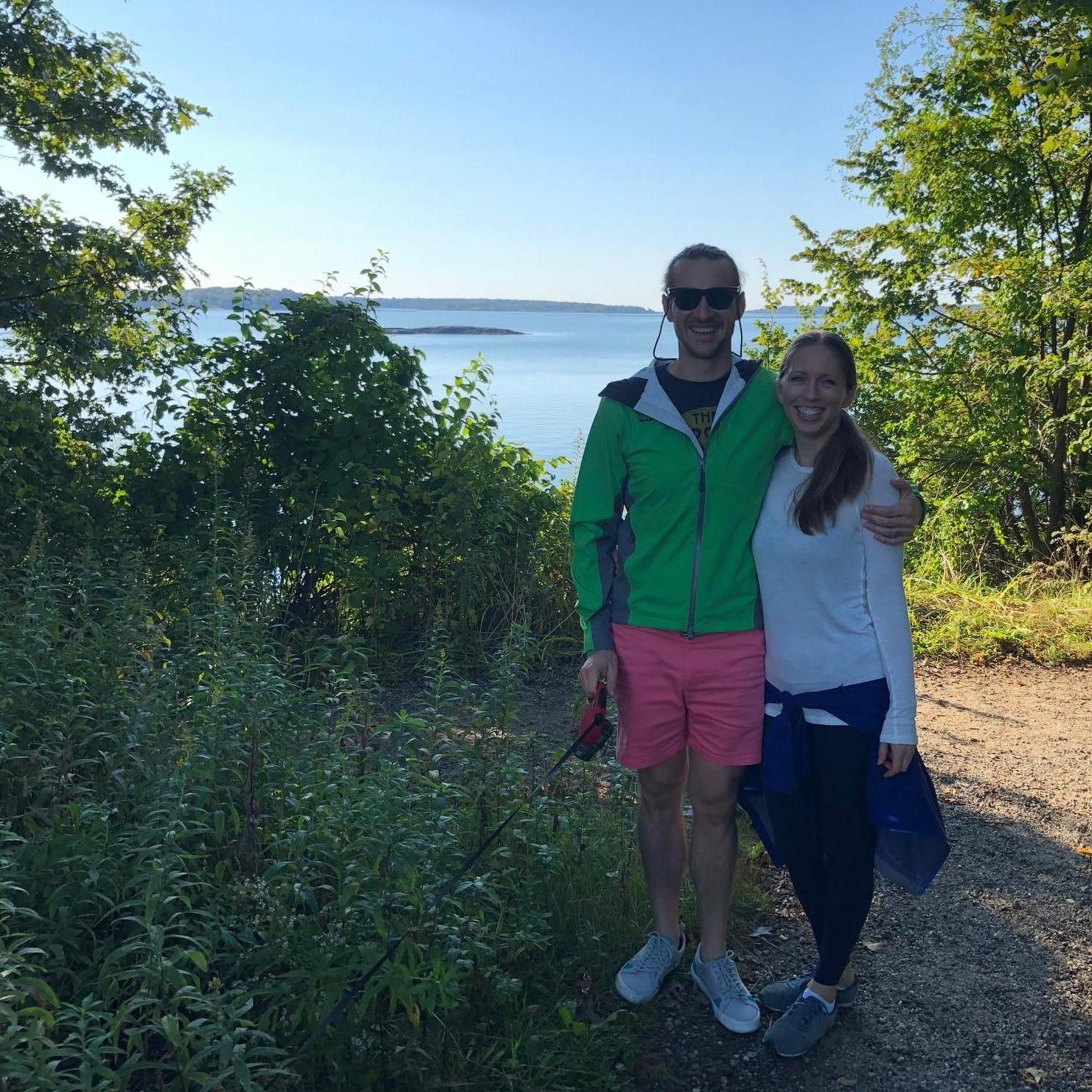 Hiking on Mackworth Island