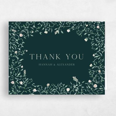 Green Rustic Wedding Thank You - Mirto Landscape