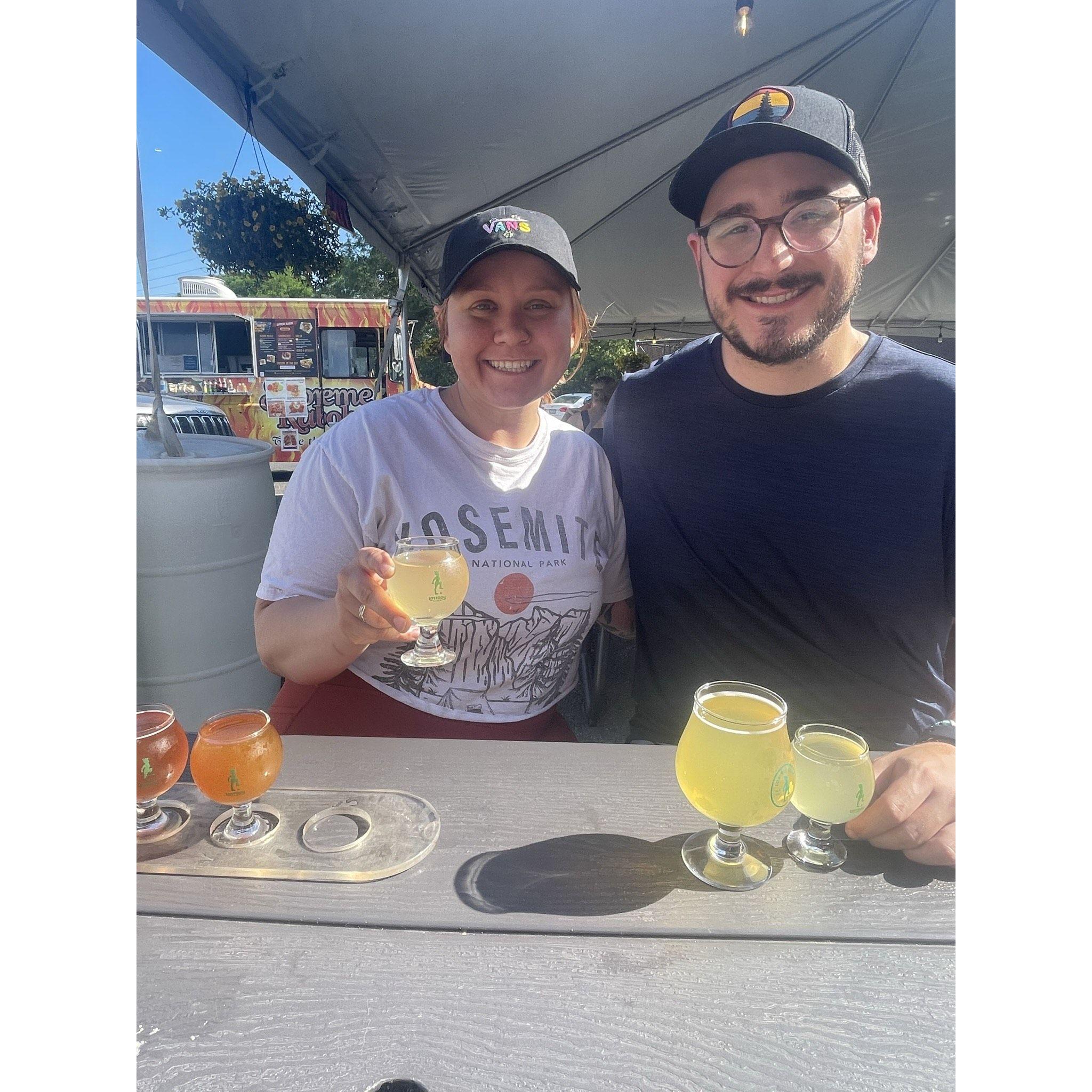 Enjoying our favorite cider house in Northern VA, just outside of DC