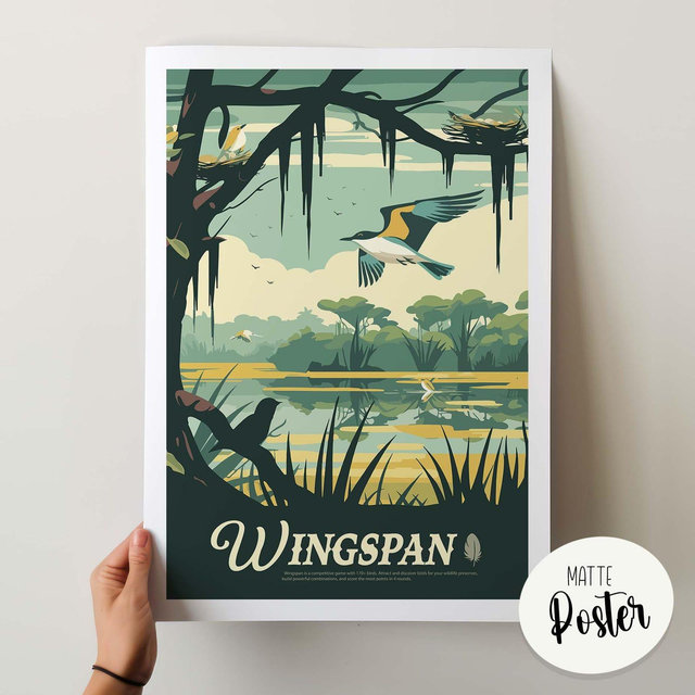 Unofficial WINGSPAN - Inspired Poster / Retro Board Game Poster & Wall Art Print / Fantasy, Dnd, Roleplaying Game / Home Decor Gift Idea