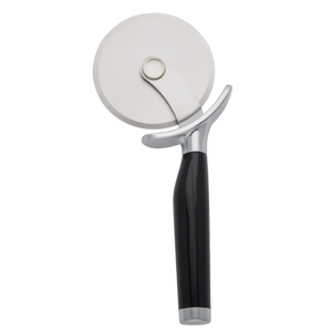KitchenAid Classic Pizza Wheel with Sharp Blade For Cutting Through Crusts, Pies and More, Built In Finger Guard for Safety and Comfort Grip to Protect Fingers, Dishwasher Safe, 9-Inch, Black