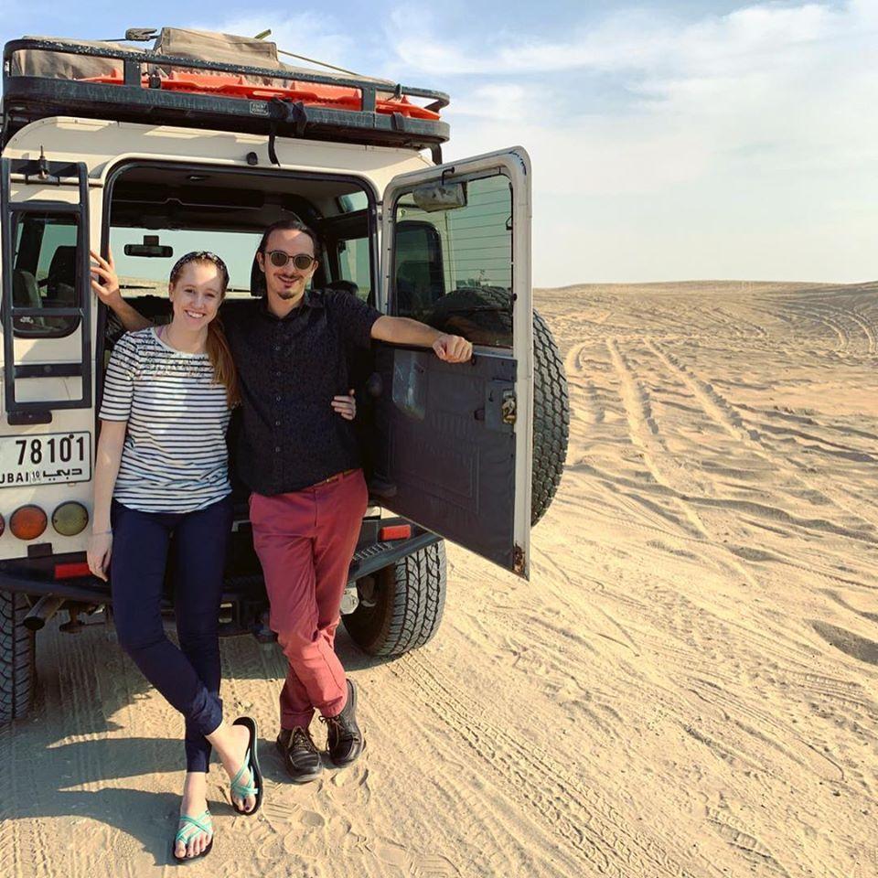 Adventuring in the desert outside of Dubai.