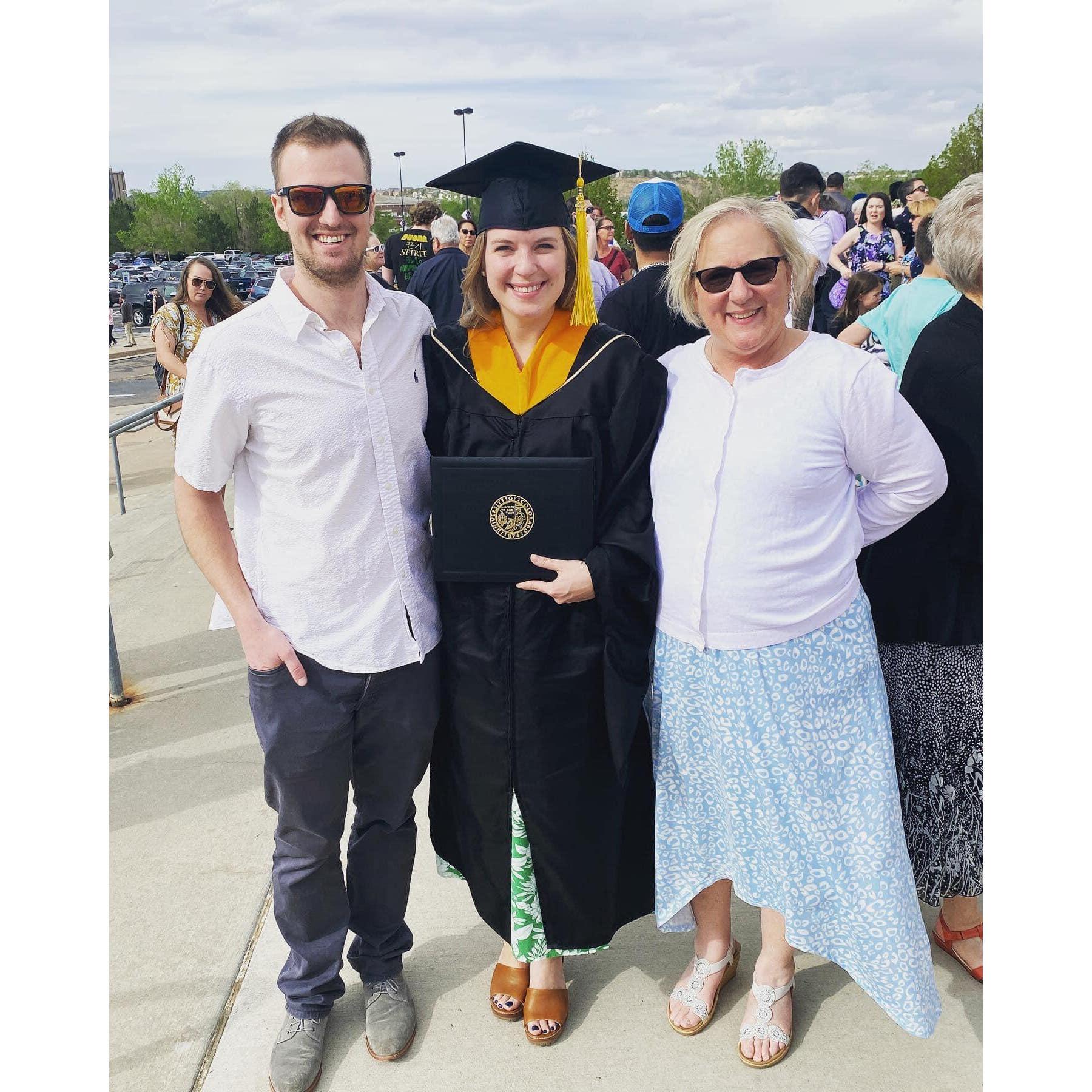 Hannah's graduate school graduation with mom as a special guest :)