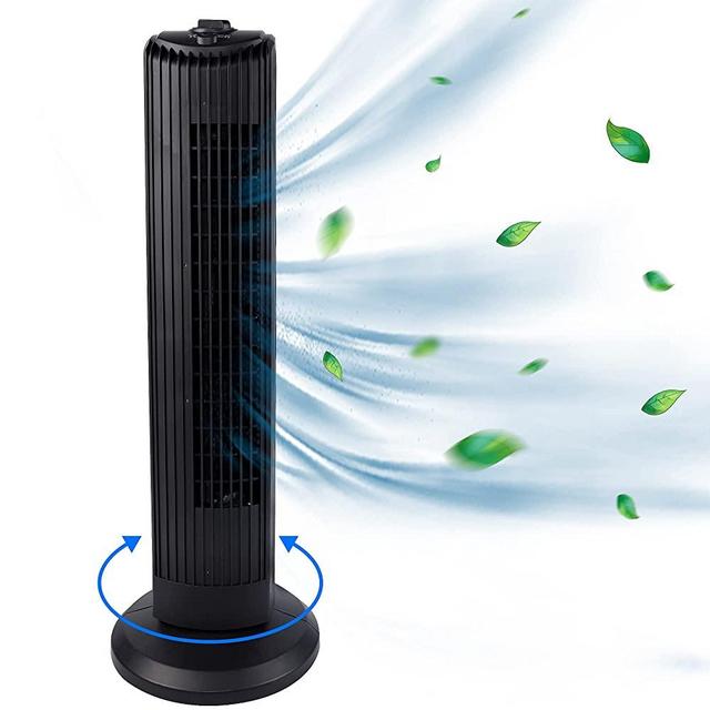 yosager Tower Fan, 28 Inch 60° Oscillating Cooling Fan Powerful Floor Fan, 3 Speeds, Stand up Tower Fan, Standing Fans Space Saving Slim Design for Home Bedroom Office