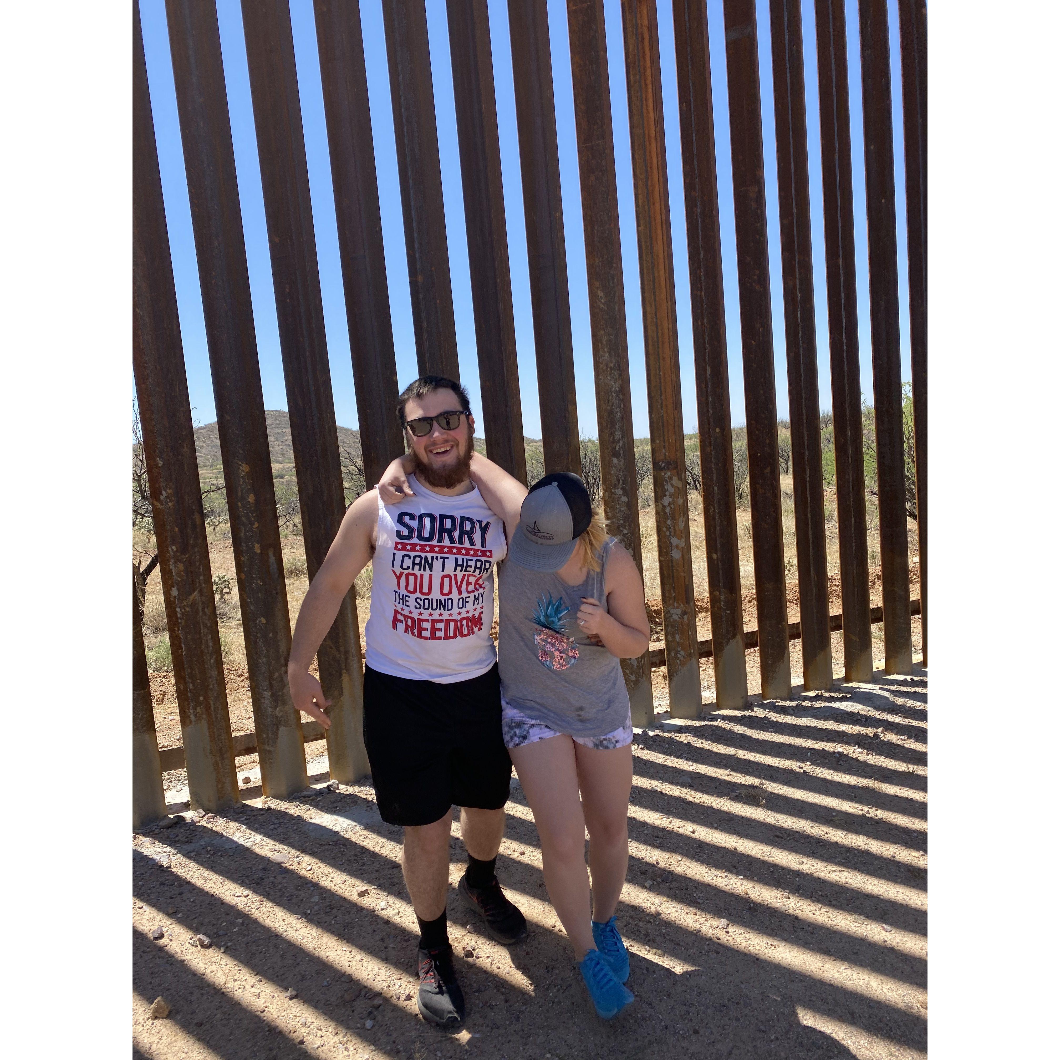 Going to the boarder and seeing the wall!