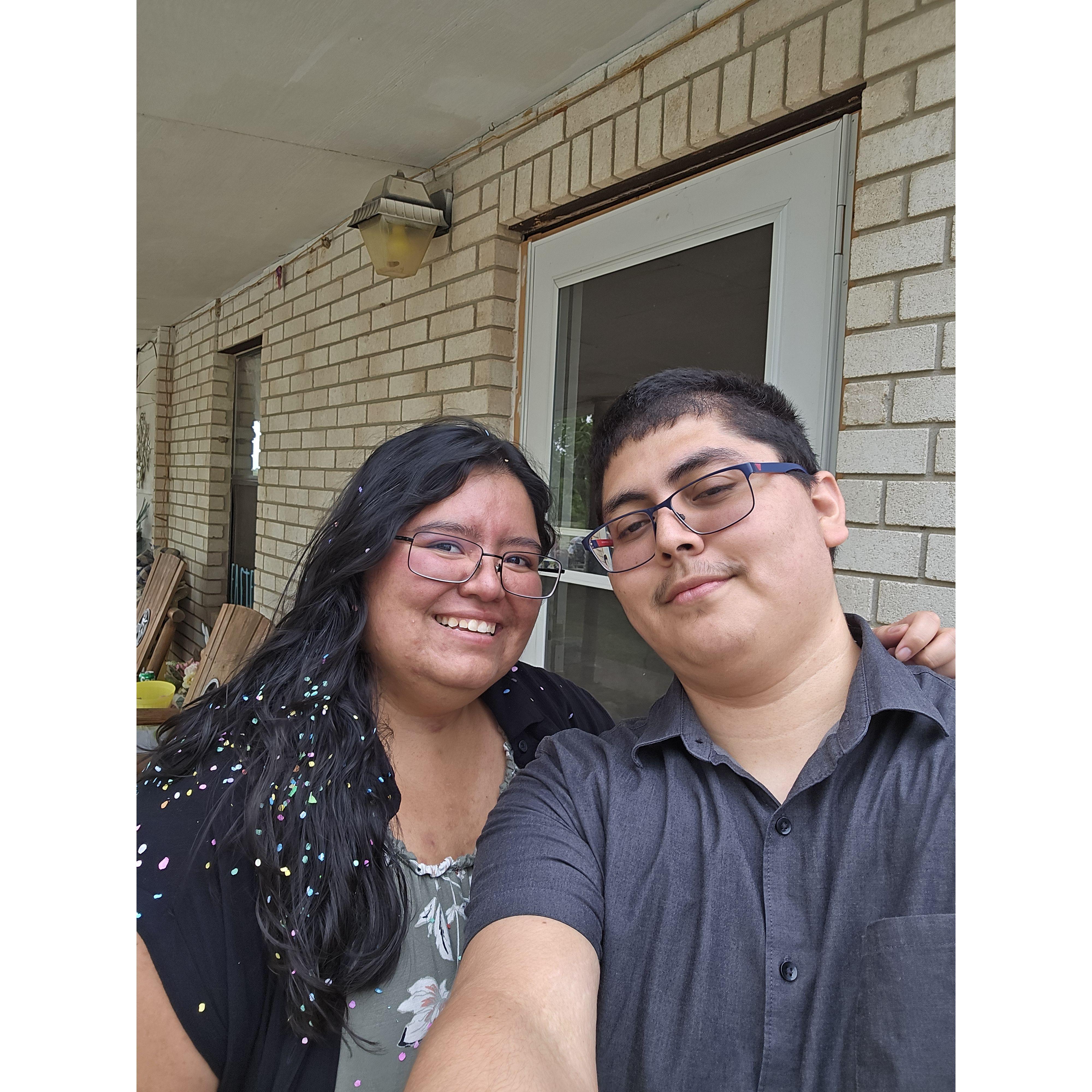 Jacel was finding cascarones confetti everywhere for weeks after Easter.