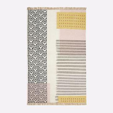 Ikat Mix Indoor/Outdoor Rug, Belgian Flax, 5'x8'