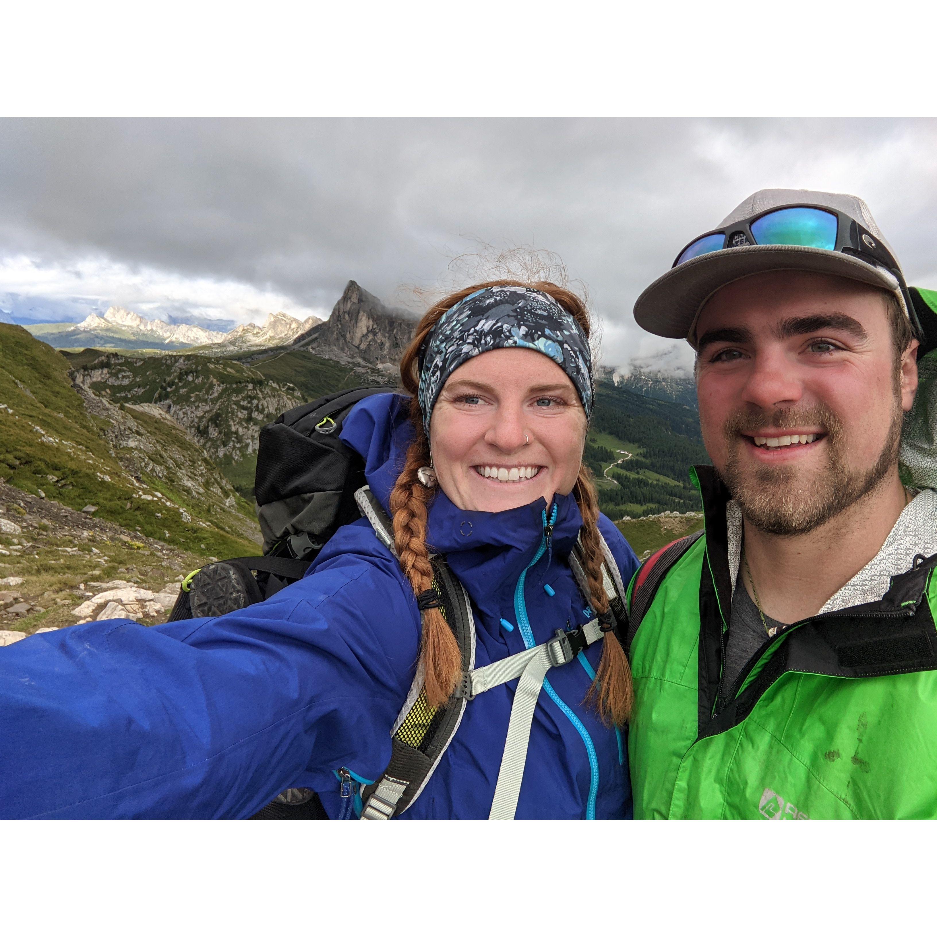 Backpacking through the Italian Dolomites. 2021