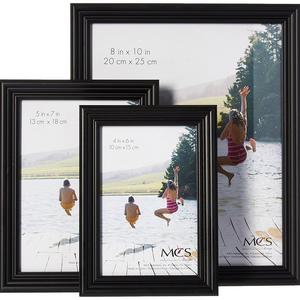 MCS 10pc Multi Pack Picture Frame Value Set - Two 8x10 in, Four 5x7 in, Four 4x6 in, Black (65508)