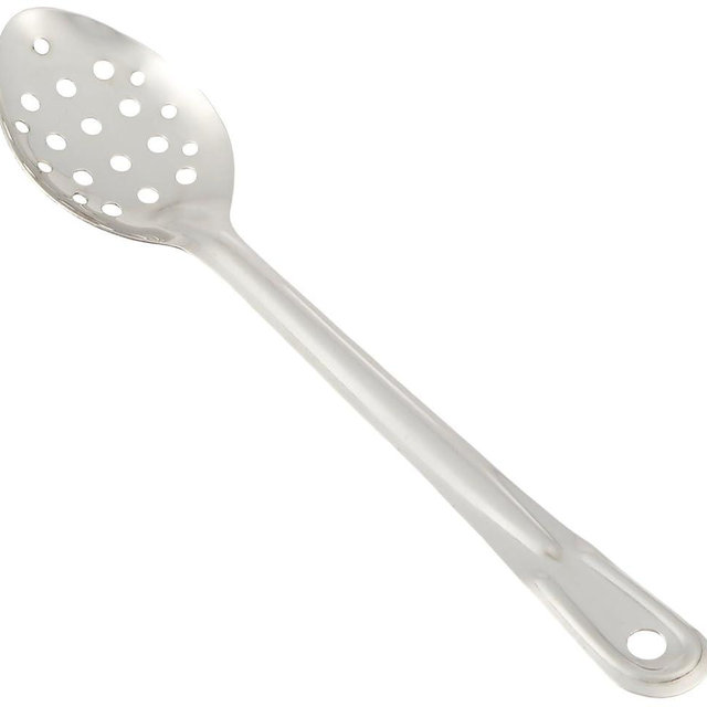Winco Stainless Steel Basting Spoon, Perforated, 13", 1.2mm