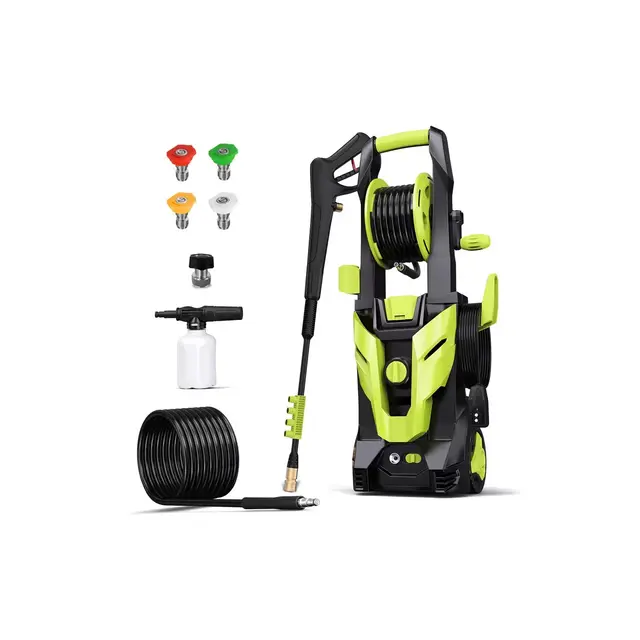SUGIFT Electric Pressure Washer, 1800W 2.4 GPM Power Washer for Cars with Foam Cannon, 4 Different Pressure Tips