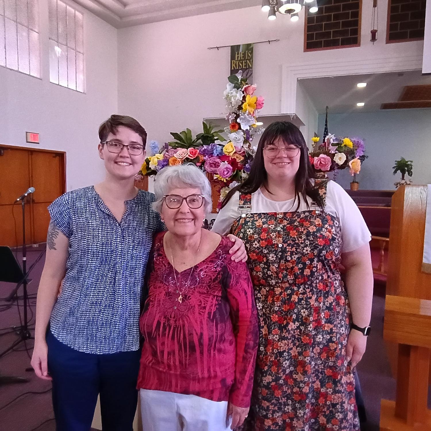 With grandma Genia!