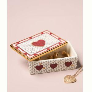 The Bistro Tile Stoneware Trinket Box: Valentine's Edition