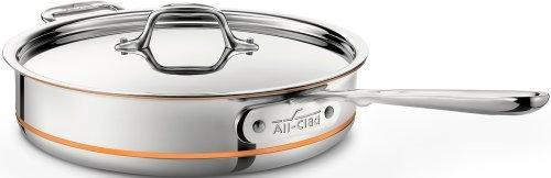 All-Clad 6403 SS Copper Core 5-Ply Bonded Dishwasher Safe Saute Pan with Lid / Cookware, 3-Quart, Silver by All-Clad