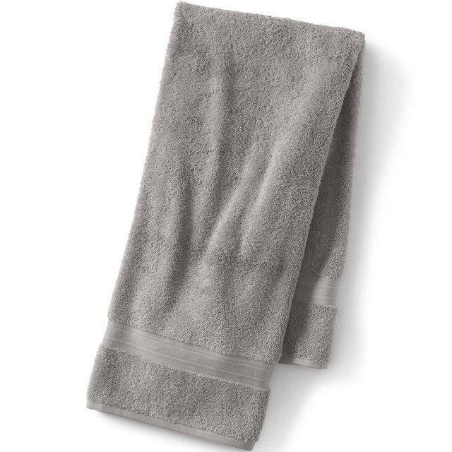Lands' End Premium Supima Cotton Bath Towel - Bath Towel - Ultimate Gray