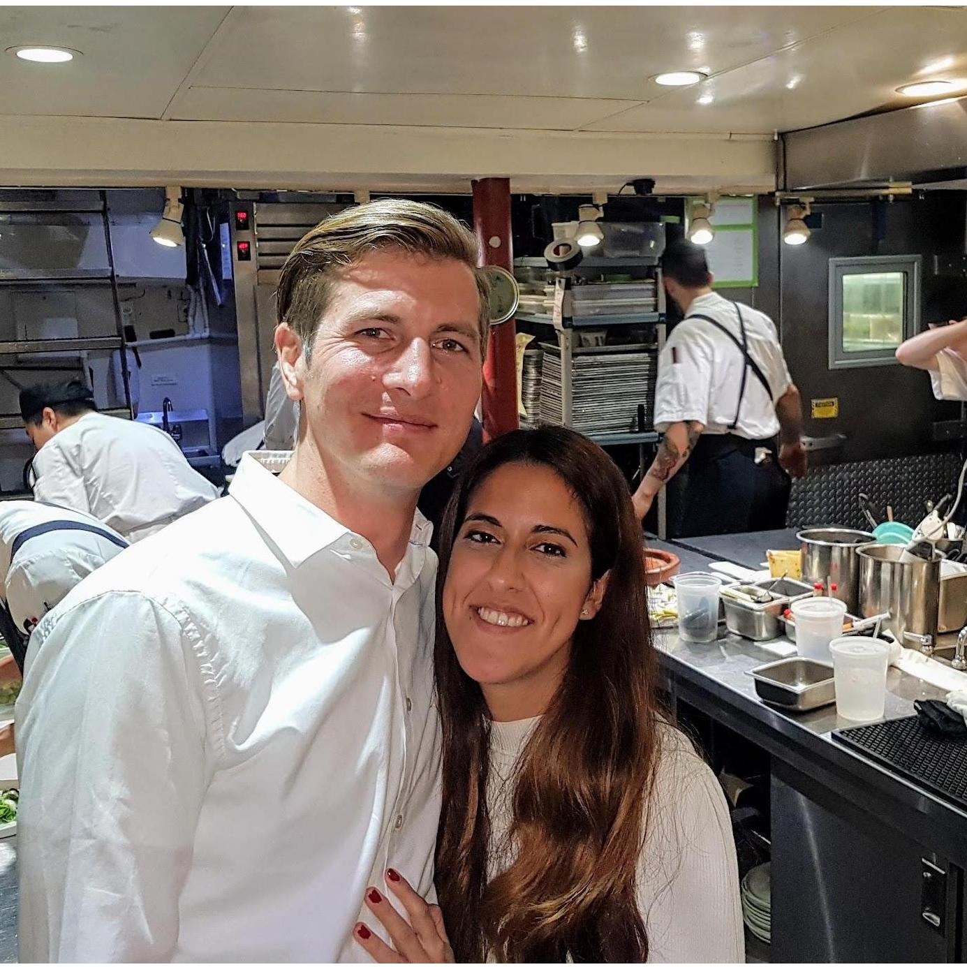 Brandon surprised Brenda with dinner reservations at their favorite NYC restaurant, Blue Hill right after the proposal. The chef invited them to the kitchen afterwards.