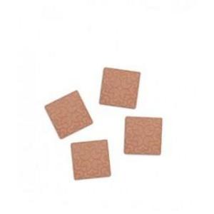 Set of 4 Leather Coasters in Arcade