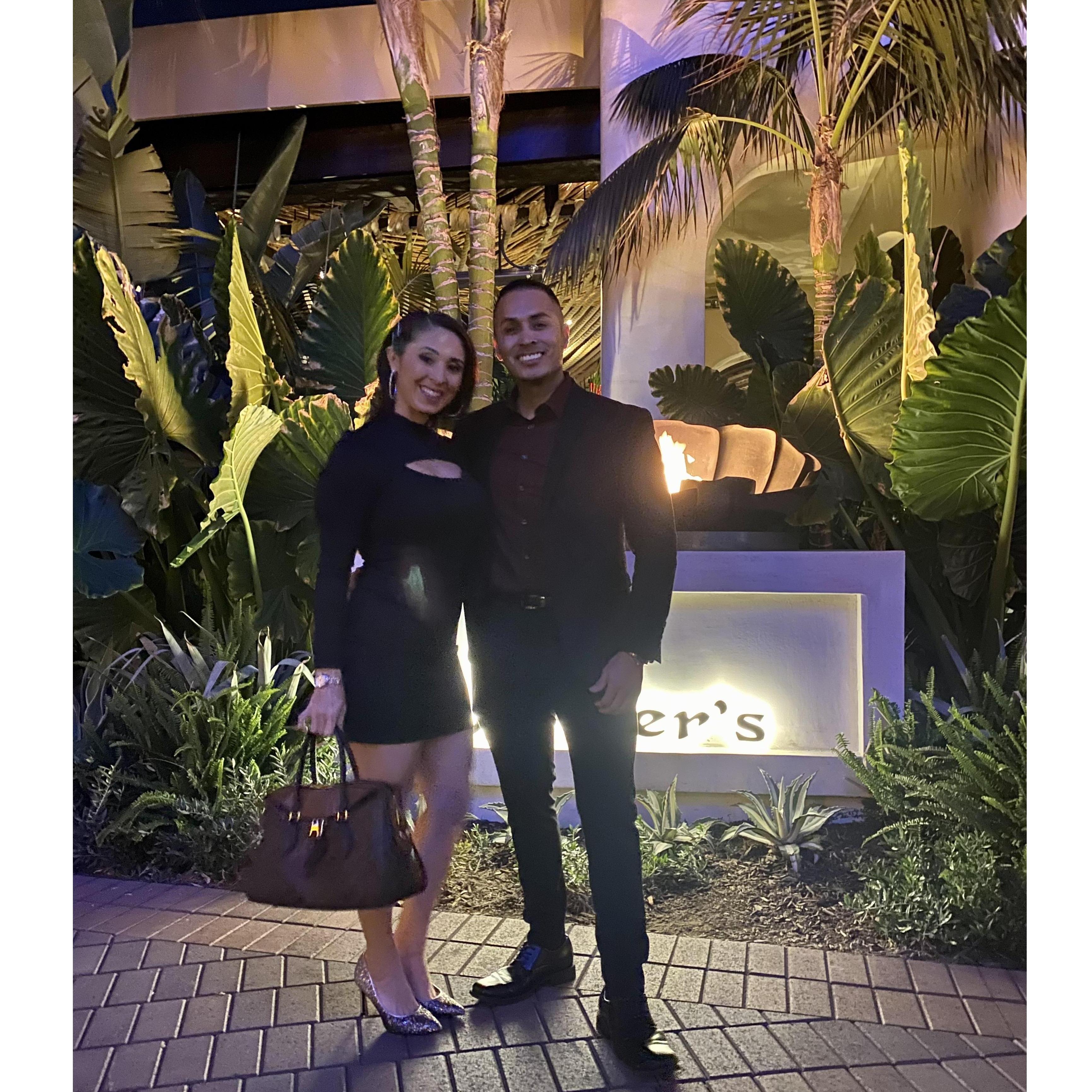 Our last picture as boyfriend & girlfriend. This was taken right before he proposed.