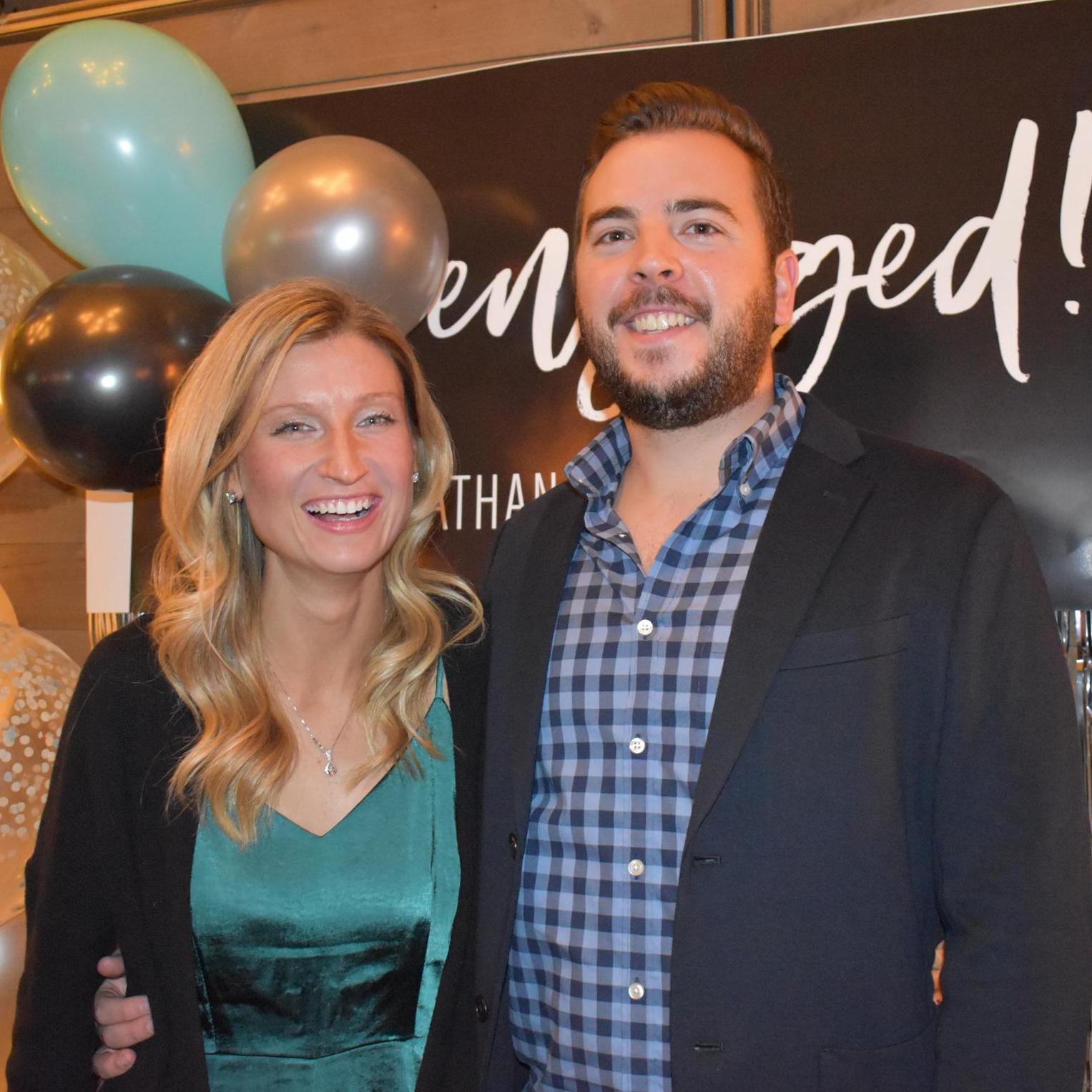 Our engagement party at Texas Jacks! (Site of our first date!)