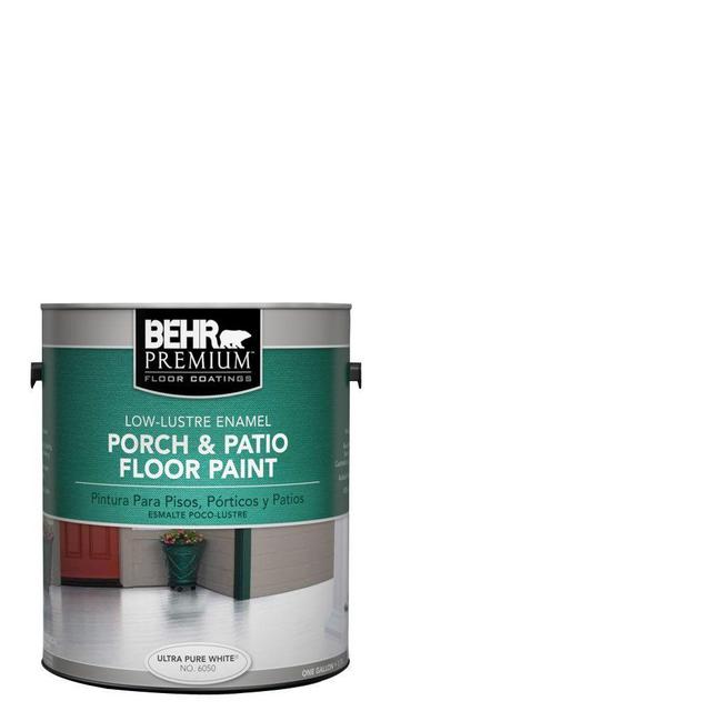 1 gal. Ultra Pure White Low-Lustre Enamel Interior/Exterior Porch and Patio Floor Paint