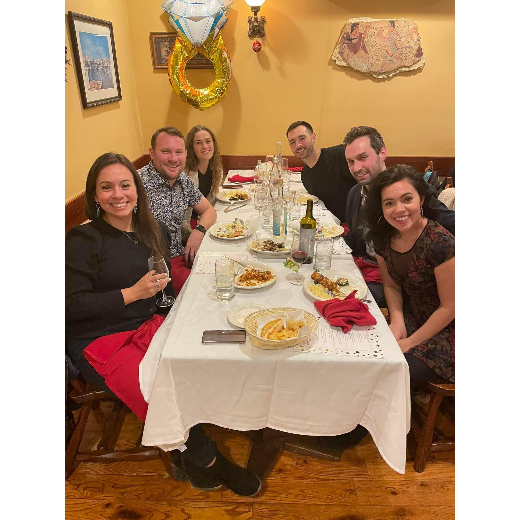 The Kirner/Cocuzza Kids celebrating our Engagement at Athenian Garden! 