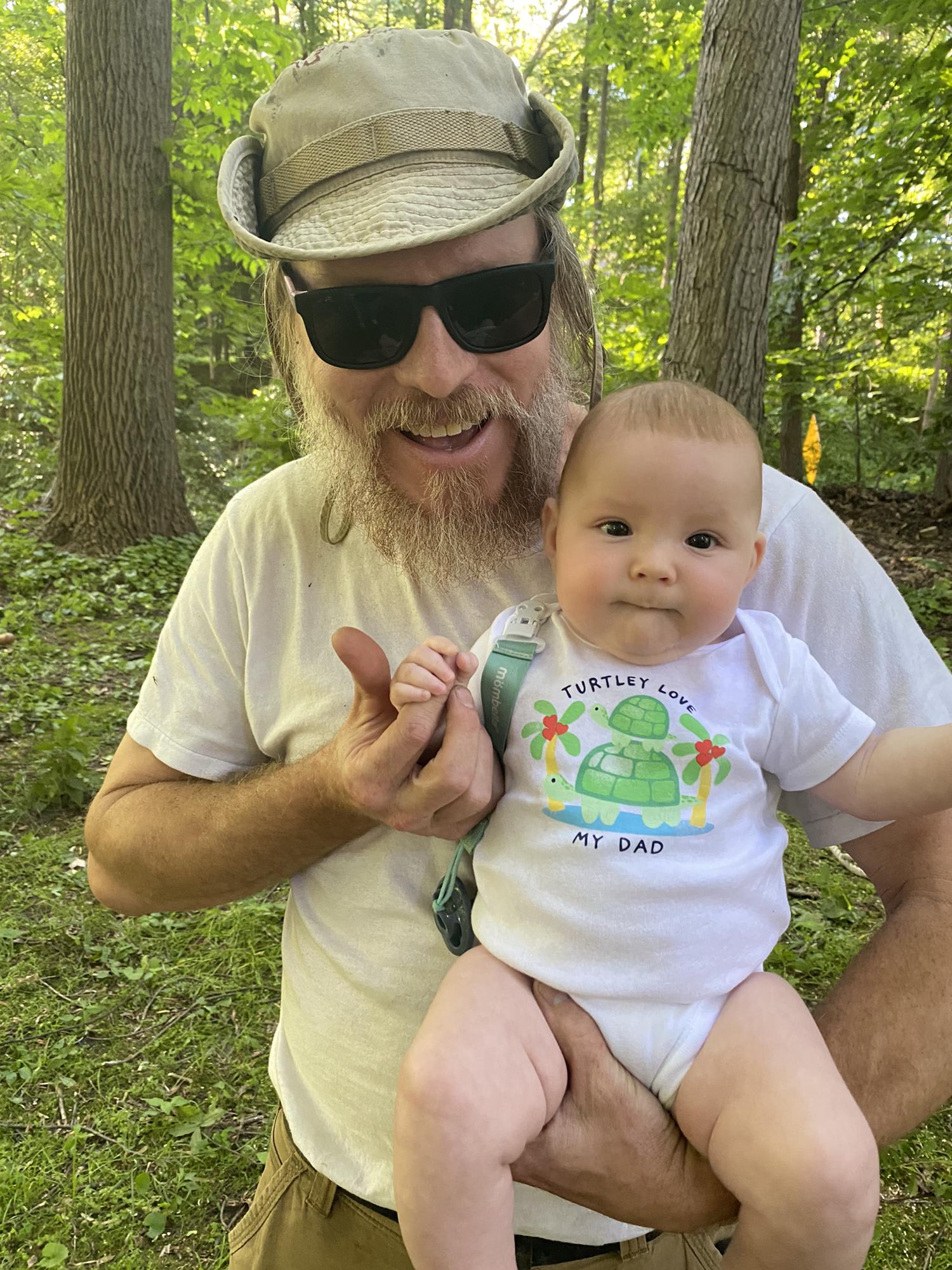 First Father's Day - she "turtely loves her dad"