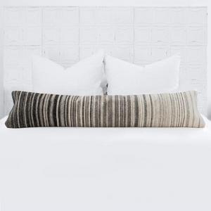 Black and White Lumbar Pillow | Striped Pattern   – The Citizenry