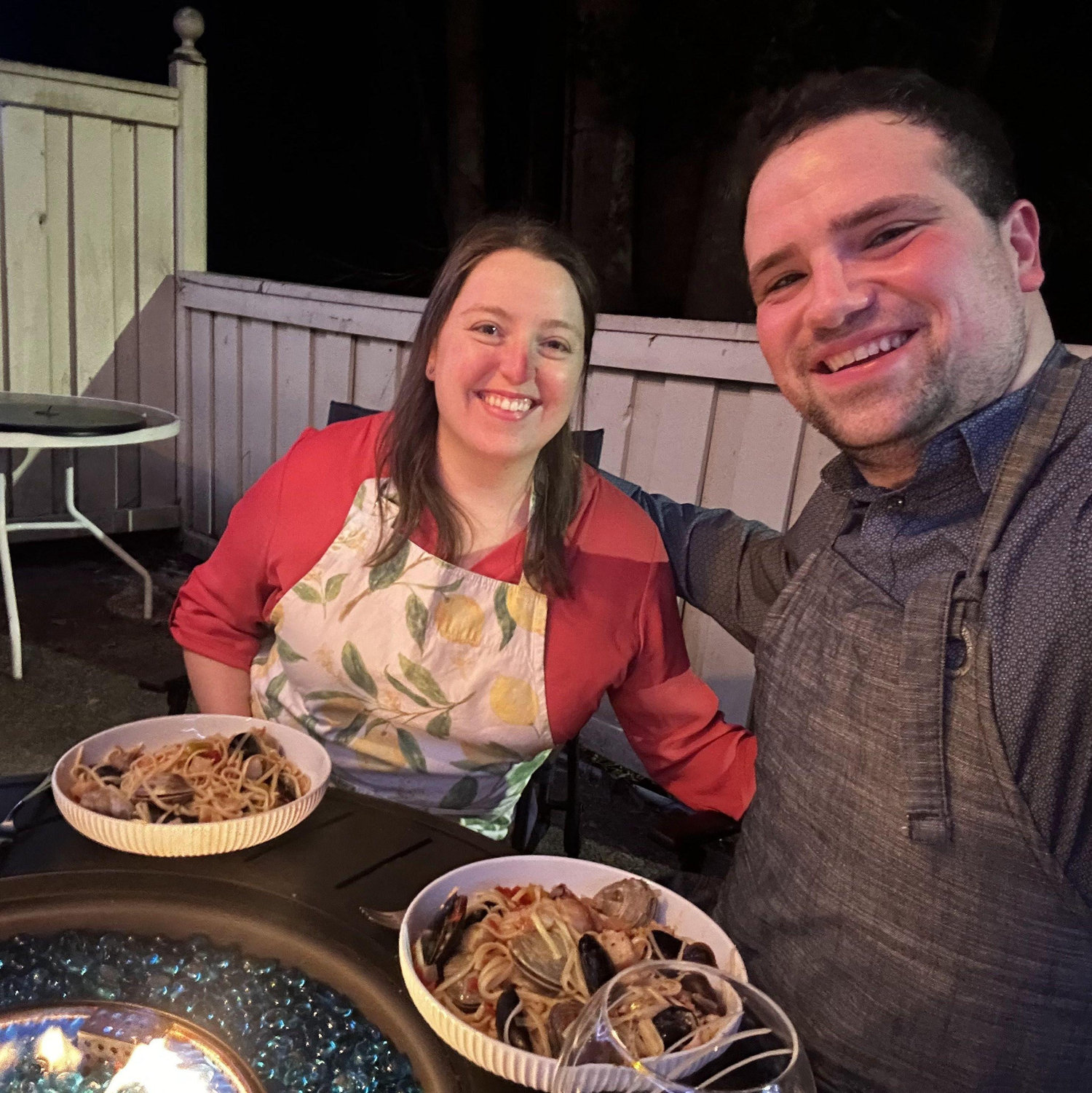 Cooking date night at home