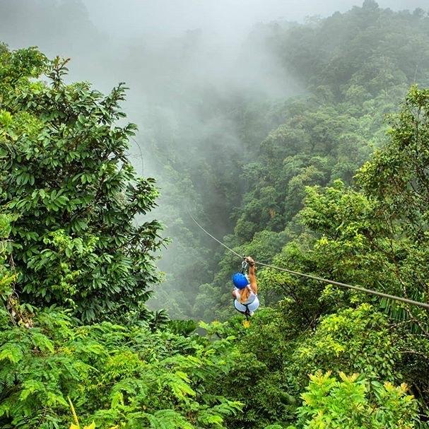 Zip lining in Costa Rica