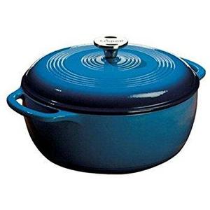 Lodge EC6D33 Enameled Cast Iron Dutch Oven, 6-Quart, Blue