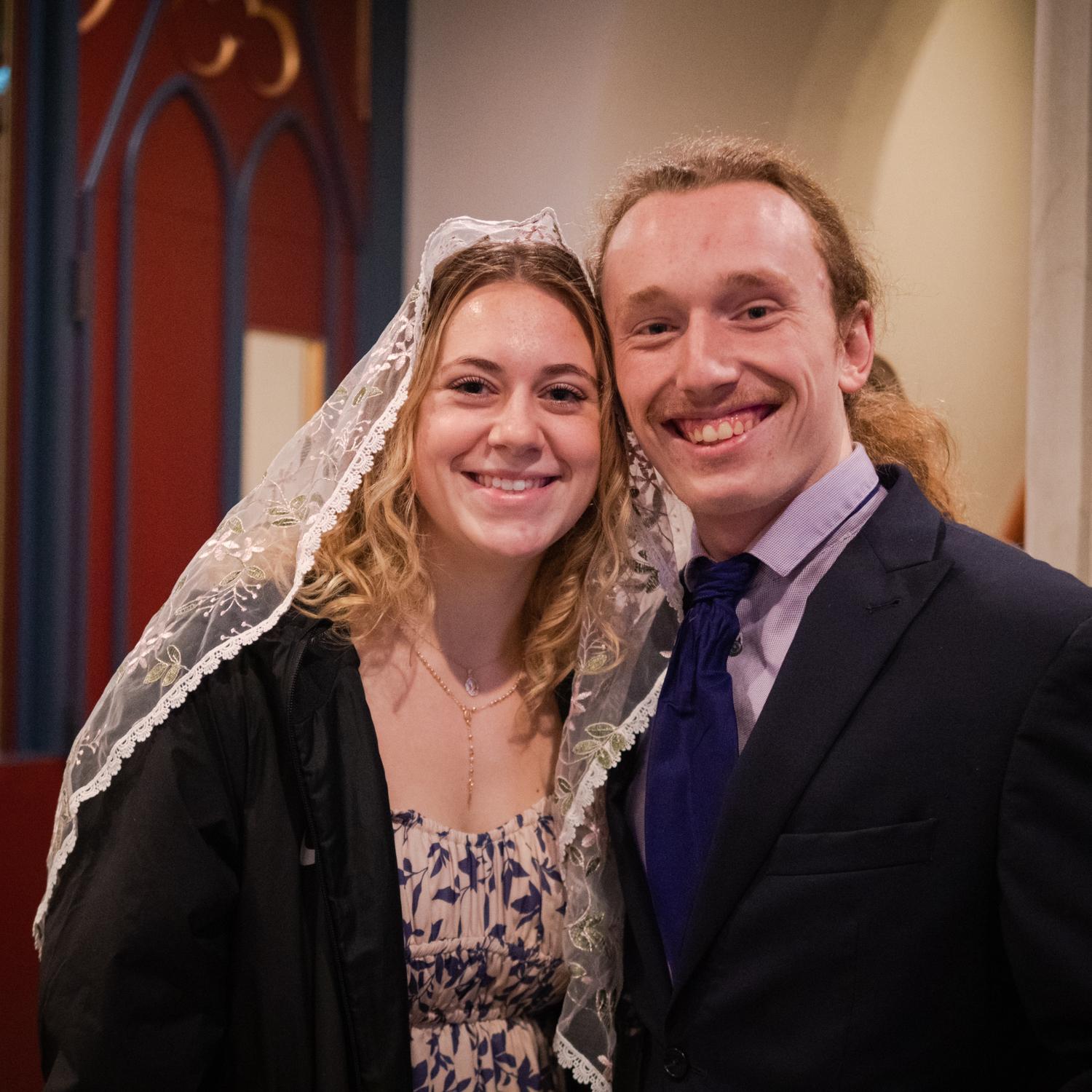 Mia's baptism/confirmation/first communion, at the same church which Jack was confirmed, which is also the same church the wedding will be at!