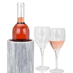 Modern Innovations Elegant Grey Marble Wine Cooler & Champagne Chiller - Kitchen Utensil Holder and Tool Storage Organizer