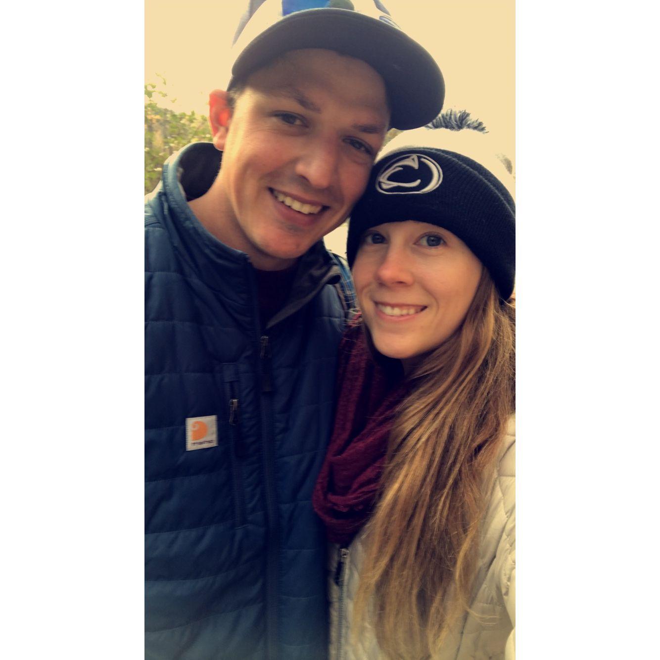 Our first photo as a couple