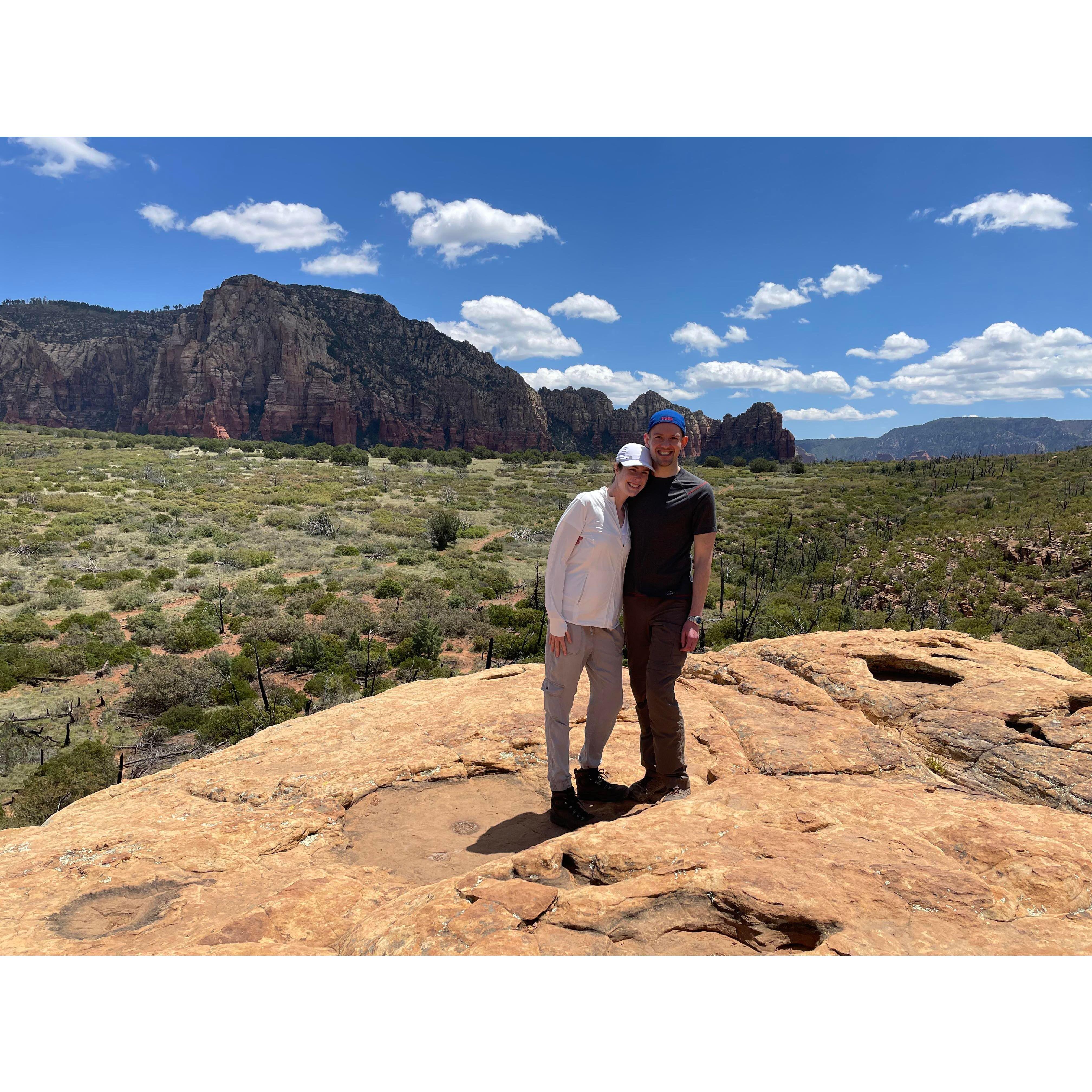 Rebecca's Trust in Tom Helps Her Expand Comfort Zones . . . Windy Mountaintop Photo Op! (2023)