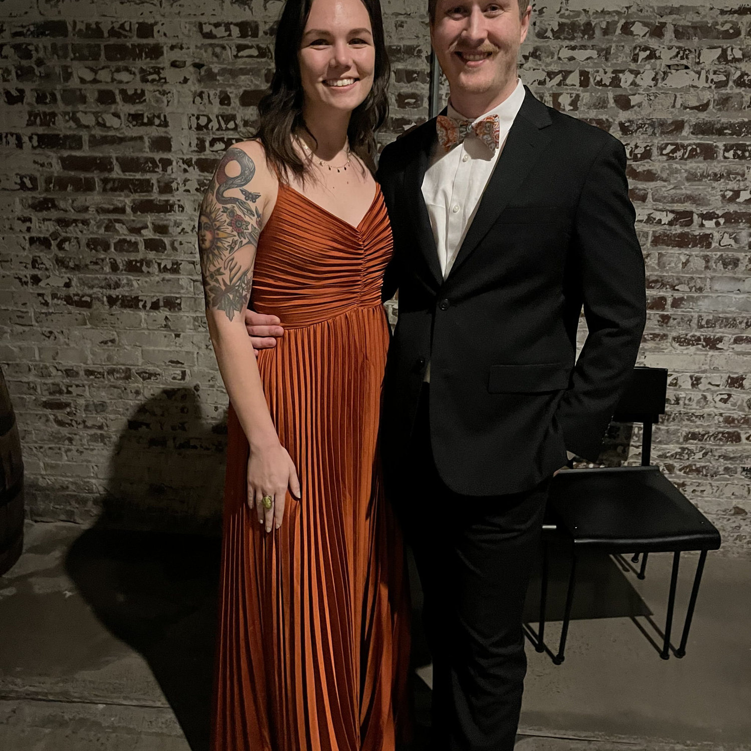 celebrating Travis' sister's wedding
