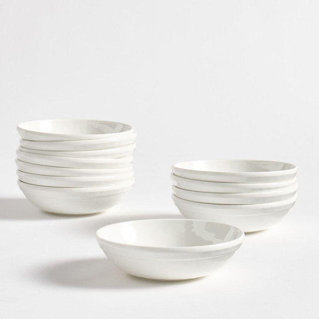 Caterer's Box Outdoor Melamine Cereal Bowls, Set of 12 - White