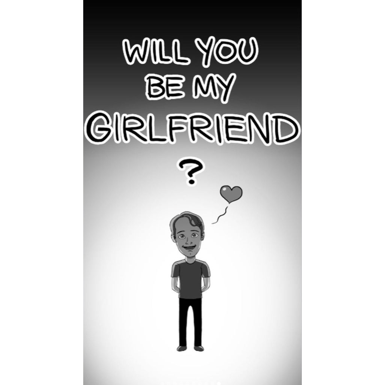 A page from the book that Luke wrote and illustrated to ask Bridget to be his girlfriend.