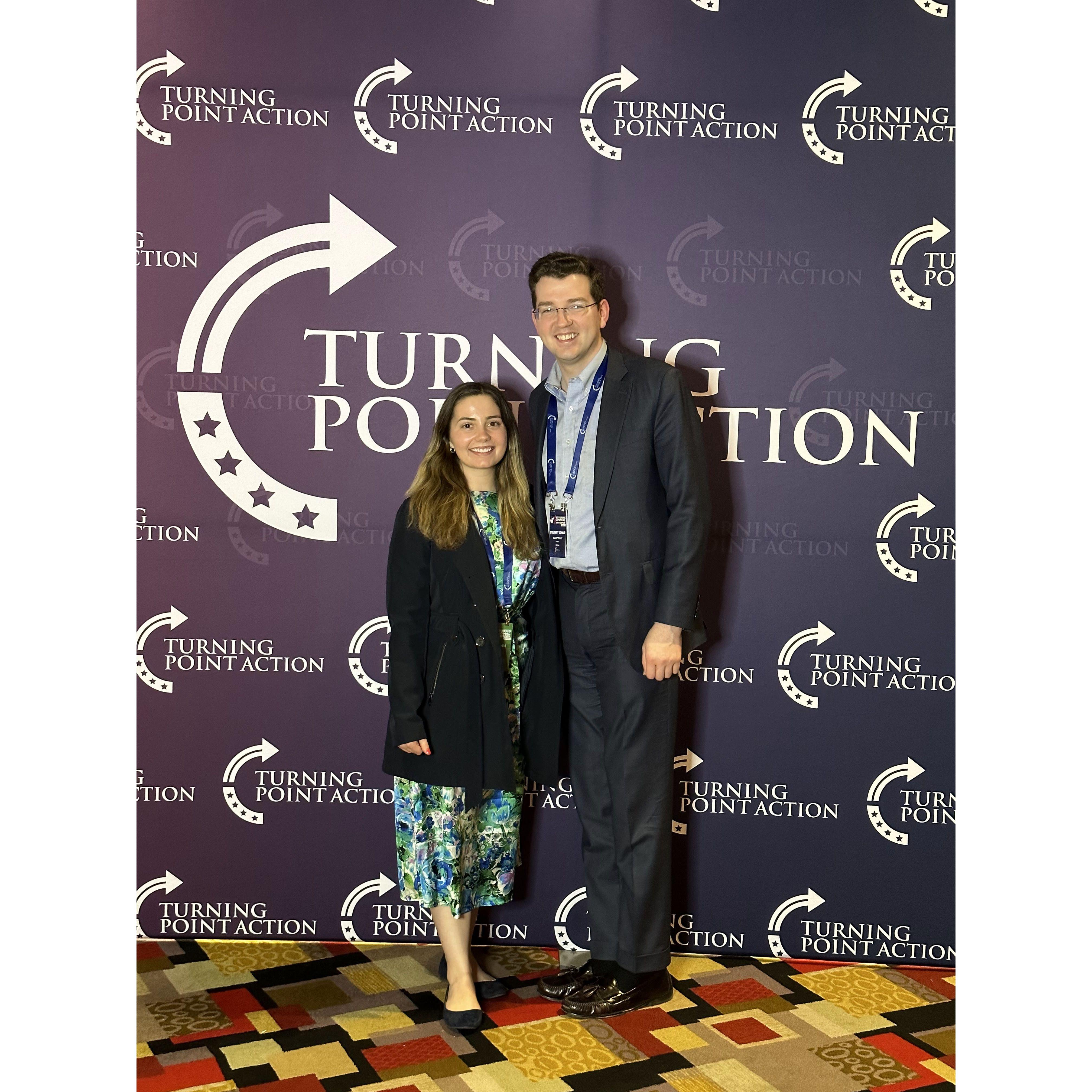 Joy and Brant attended a Turning Point Conference together