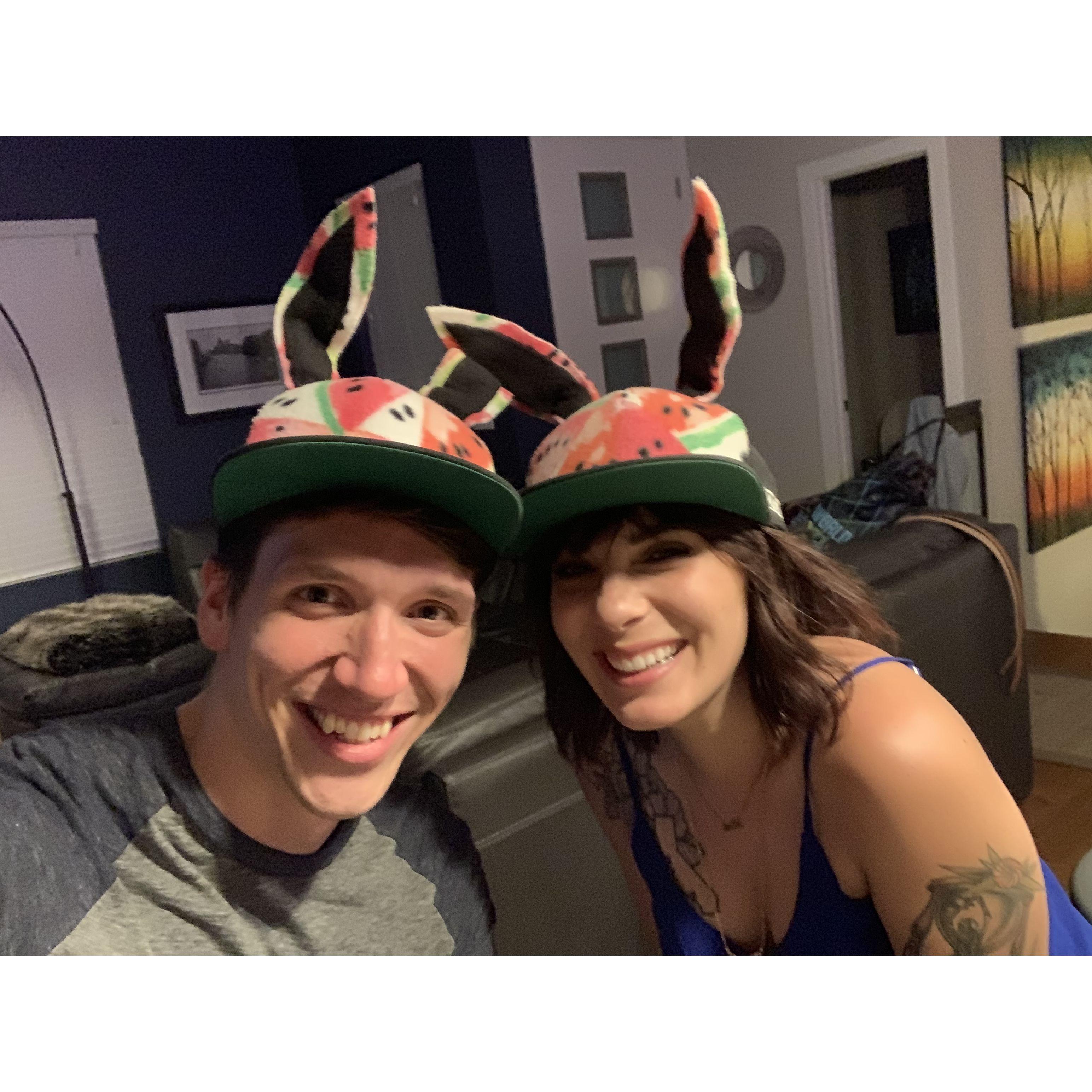 At our first party together after our first date!