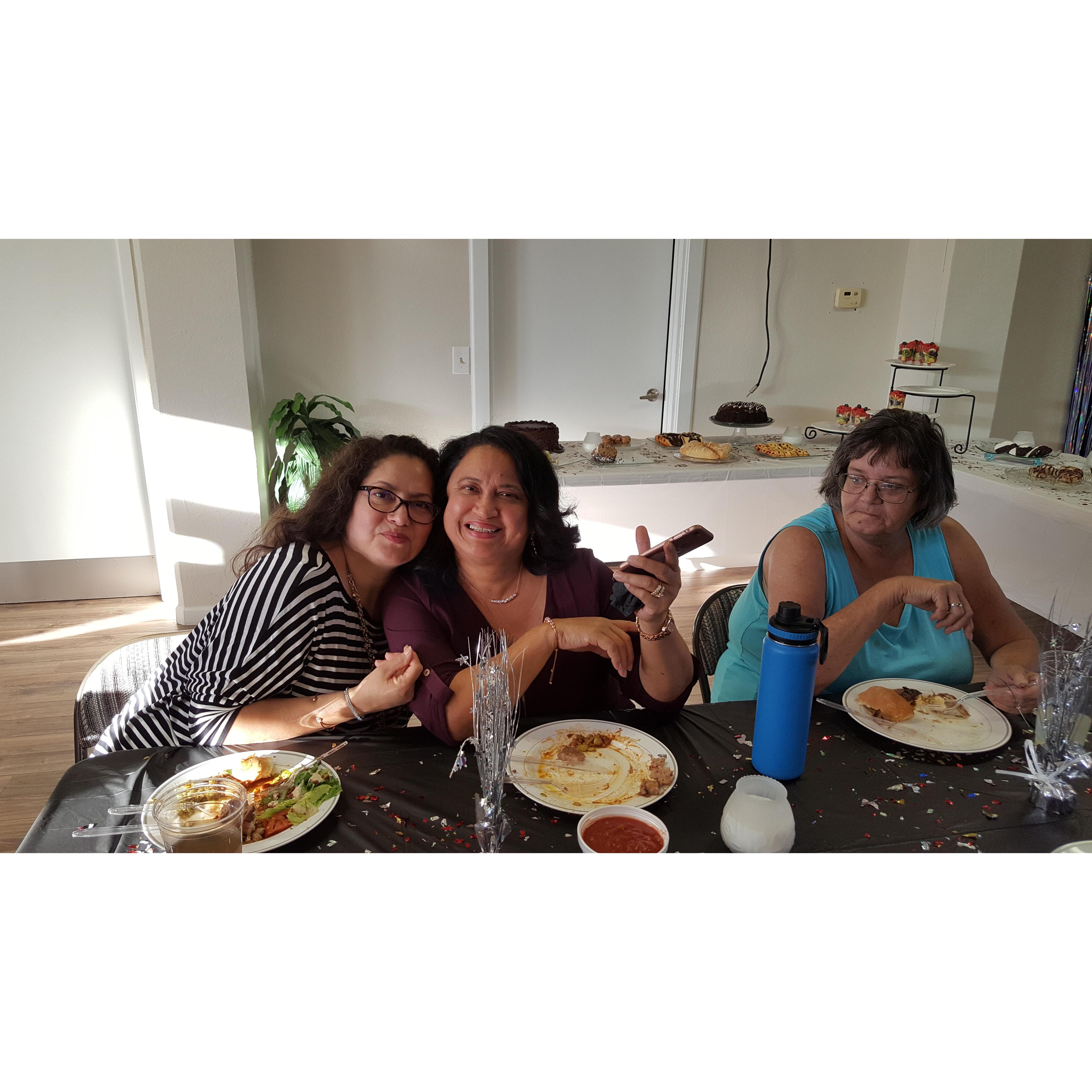 Friends at the bridal shower.